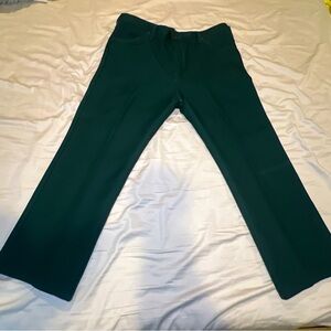 Wrangler Pants Mens 40x30 Dark Green 82DG Polyester Vtg. Western Dress Pants